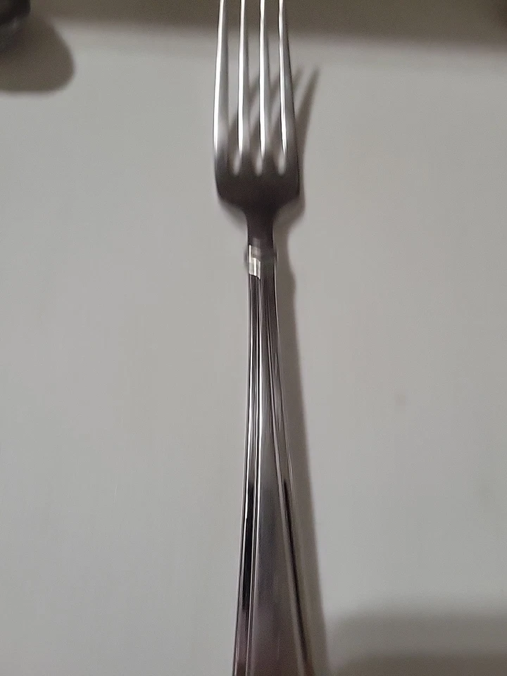 1 Bon Chef Stainless Dinner Table Fork MCM Geometric Triangle  - Image 2 of 4