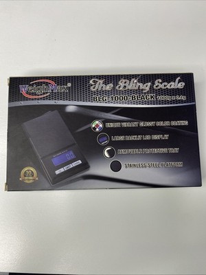 WeighMax The Bling Scale Gray LCD Digital Pocket Scale | 1000G..B85