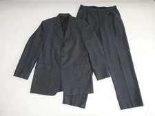 Brooks Brothers Men's Stretch 3 Button Suit Size 41 Long 35 x 32.5 Charcoal Gray
