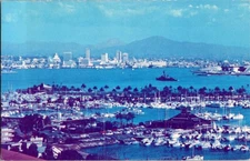 San Diego California CA : PANORAMIC SCENE d/24 BF4321