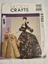 McCall's 3702 Crafts Pattern 16" Tyler Wentworth Doll Clothes Cut