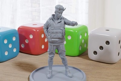 Taiga - 3D Printed Mini - Cyberpunk / Sci-Fi - Tabletop Miniature Wargaming - 28