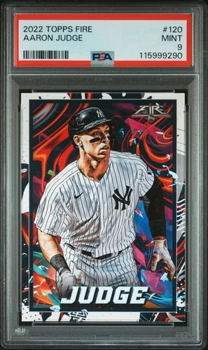 2022 Topps Fire AARON JUDGE #120 PSA 9 MINT