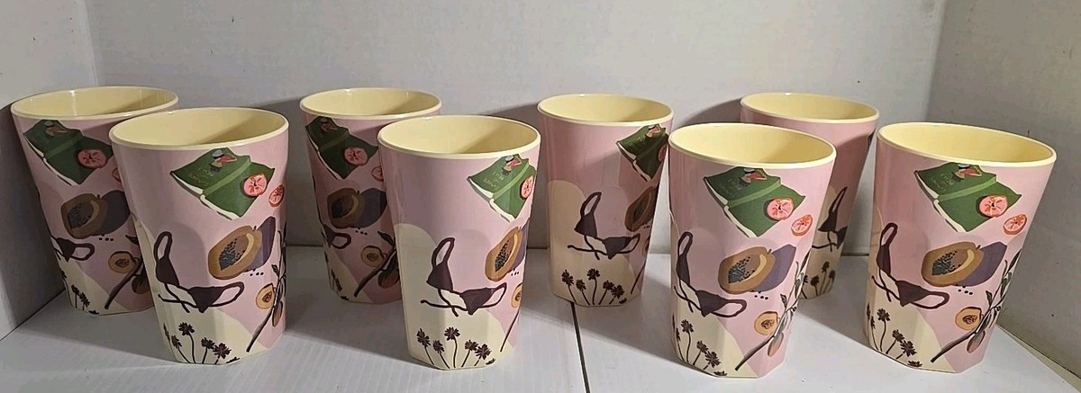Rice By Rice Denmark Melamine Tumbler 8 Glasses 5.5