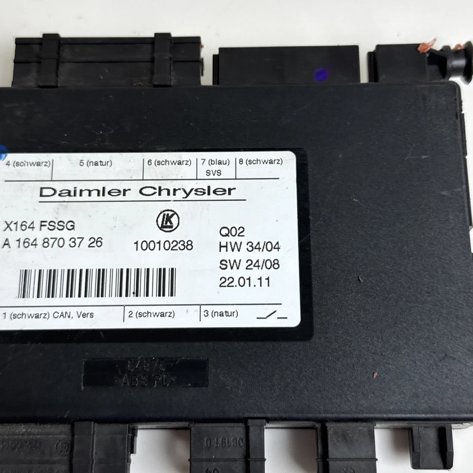 Mercedes Benz GL350 2011 fila de asientos módulo de control plegable eléctrico A1648703726 OEM Foto 3 de 4