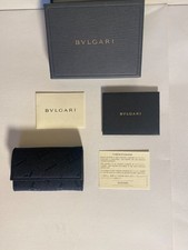 Bvlgari Black Leather Key Case Brand New W/Box and Cert of Authentication