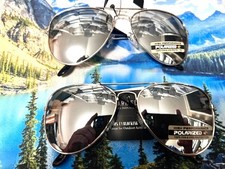2 PAIR DELUXE AIRFORCE AVIATOR SUNGLASSES POLARIZED WITH SILVER MIRROR LENS