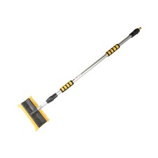 Water Fed Car Wash Brush Telescopic Soft Bristle Pipe Hose Long Handle Washer