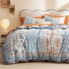 Duvet Cover Queen Size 100 Cotton Reversible Floral Queen Duvet Cover Set