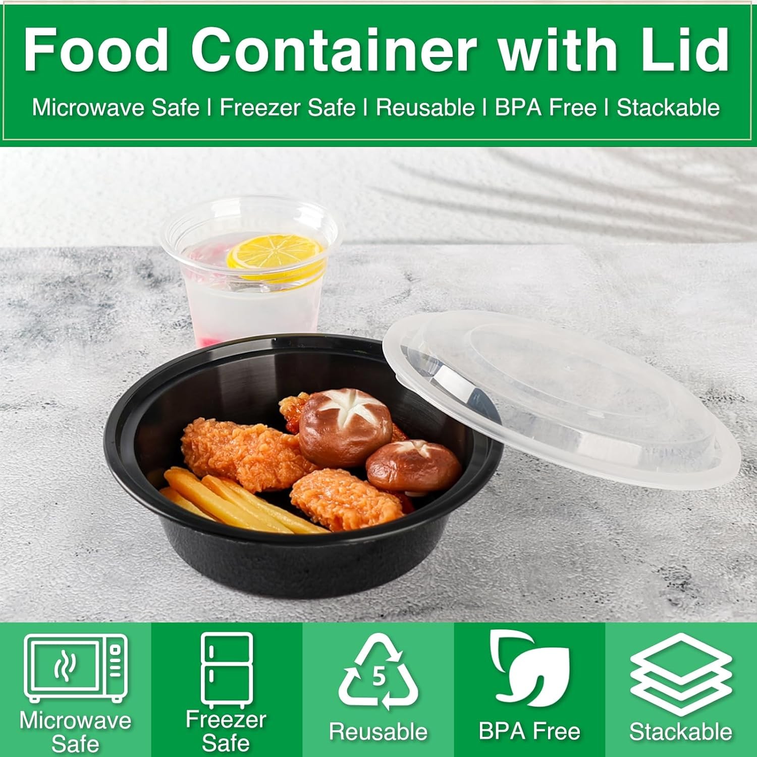 Meal Prep Containers Reusable 10 Pack-29 oz Food Storage Containers with Lids To