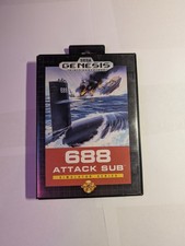 688 Attack Sub Sega Genesis w Case + Manual Combine Shipping TESTED EA