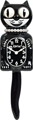 Kit Cat Clock Limited Edition Classic Black Lady Cat Clock w/ Moving Eyes &