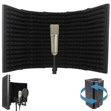 Pyle Microphone Isolation Shield Professional Soundproof Recording Studio Equ...