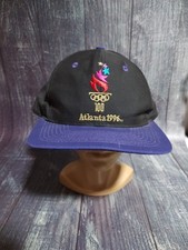 Vintage Atlanta USA Olympics 1996 100 Years Snapback Hat Cap - Black  Purple