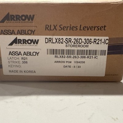 Arrow DRLRX82-SR-26D-306-R21-IC Storeroom Locket