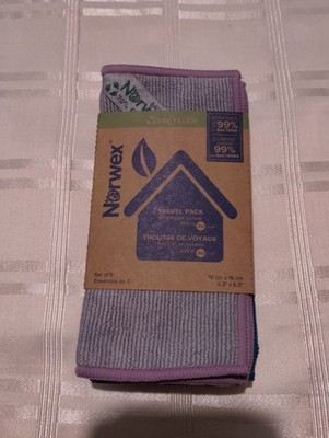 Norwex Travel Pack 5-Pk Microfiber Cloths with Baclock