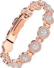 4X Strength Magnetic Copper Bracelet for Women-Updated 3800 Gauss Magnets-Adjust