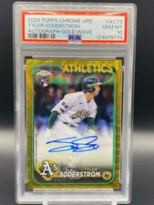 2024 Topps Chrome Update Tyler Soderstrom Gold Wave Rookie Auto /50 PSA 10