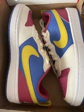 Size 5.5 GS - Nike Court Borough Recraft Low Sweet Beet/Bright Citron