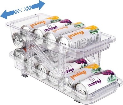 Verstellbarer Soda Dosenspender Automatisch Kühlschrank Getränkedose Aufbewahrung Getränk Organizer