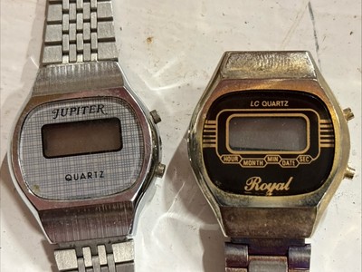 Jupiter & Royal Digital Watches Quartz Hong Kong UNTESTED 