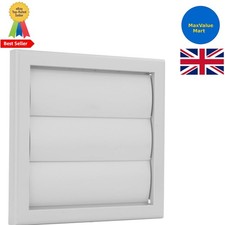 External 4 Inch Gravity Vent Cover with Non-Return Flap for Bathroom & Kitchen