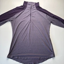 Columbia Mens Pullover Long Sleeve Quarter Zip Athletic Shirt Purple Size L G