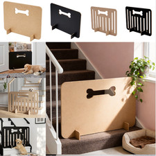 Wooden Dog Stopper Gate Freestanding Pet Barrier Indoor Fence for Stairs Doorway