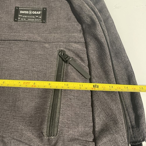 Swiss Gear Grey Backpack WTRA-14-JH-3106 VSC-83 J-28 EUC Laptop Travel Bag - Picture 6 of 8