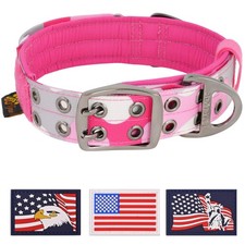 ADITYNA Heavy Duty Dog Collar for Medium Dogs - Camo Pink Collar with Handle ...