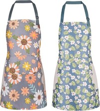 Pack de 2 delantales florales con bolsillo impermeables para mujer Blooming