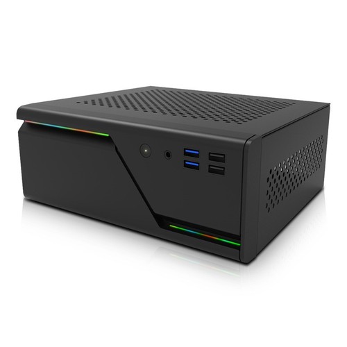 Mini ITX HTPC Desktop Case 5V ARGB Front Panel 4 USB Ports Supports 1U Power Sup - Picture 1 of 10