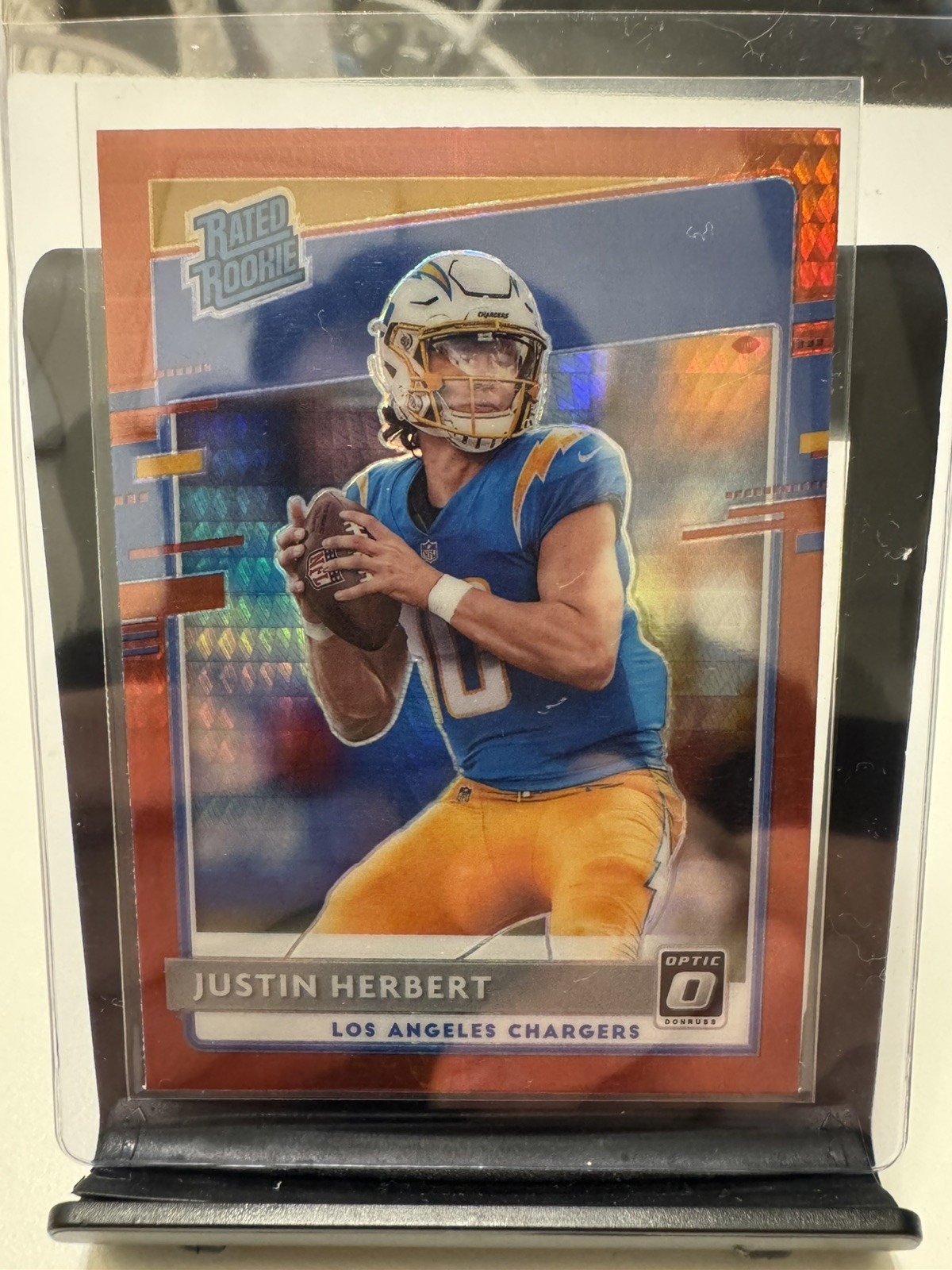 2020 OPTIC JUSTIN HERBERT RATED ROOKIE RED HYPER PRIZM RC 🔥🔥🔥