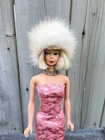 SALE~Cream Mink Fur Hat for Vintage Fashion Queen & American Girl Barbie~dimitha