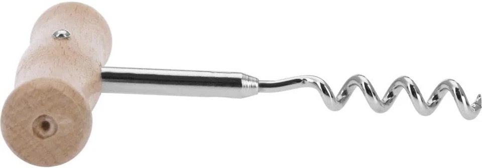 101222E3 2 Cavatappi -Woody, Legno, Argento/Marrone Chiaro - Immagine 3 di 4