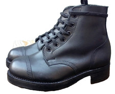 BRITISH ARMY Black AMMO BOOTS 3 M Hobnail Studded Military Cadets Small Kids NEW