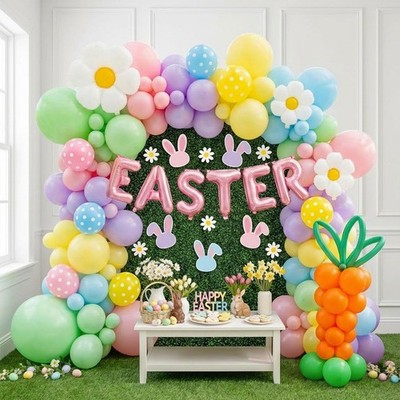 Easter Balloon Garland Kit & Easter Party Decorations with Foil Daisy EASTER ...