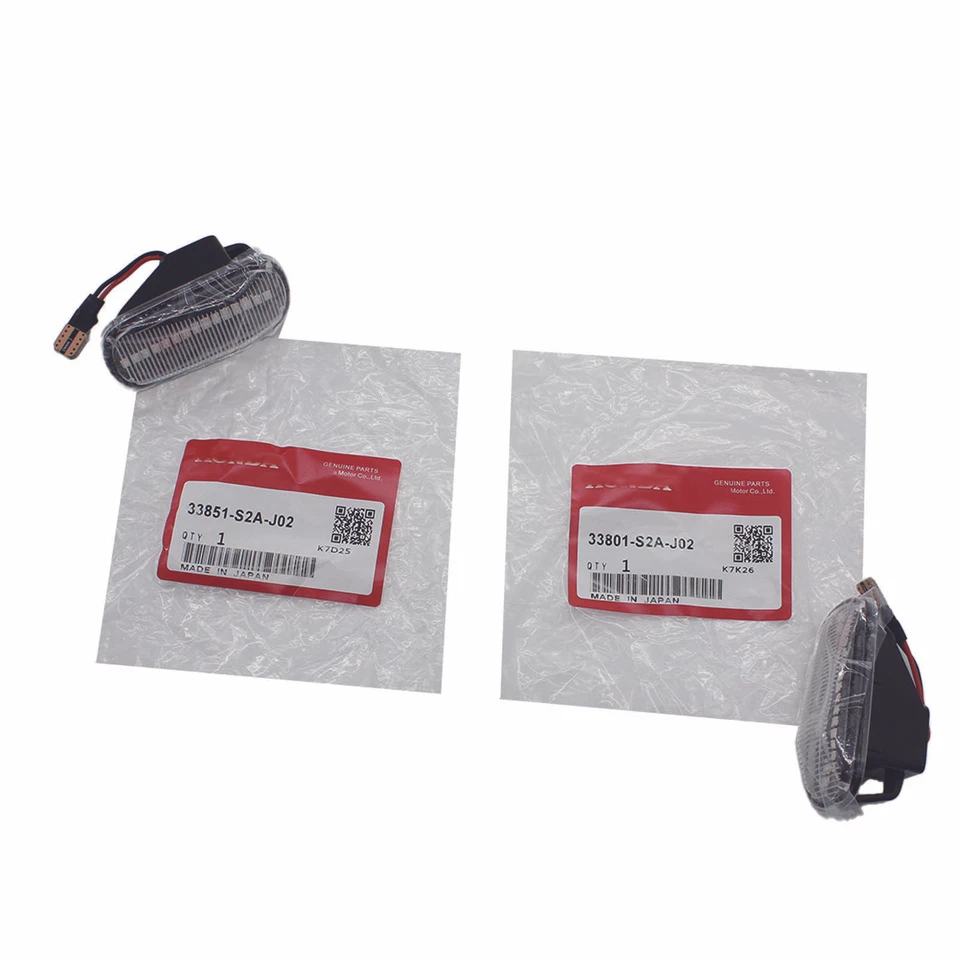 NEW For Honda S2000 CR Clear Side Marker Lights S2K 33801-S2A-J02 OEM - Imagem 4 de 4