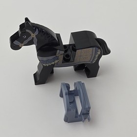 LEGO Prince of Persia 7569 Black Horse Minifigure Printed w/Sand GRAY Saddle