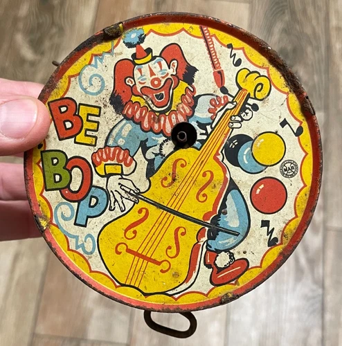Antique Marx Be Bop Wind Up Toy BASE ONLY Clowns Rare
