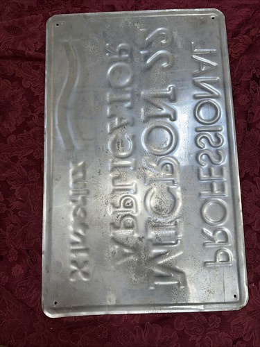 Vintage INTERLUX Sign Embossed Metal Marine Yacht Finishes Graphic 24x15" - Picture 6 of 8
