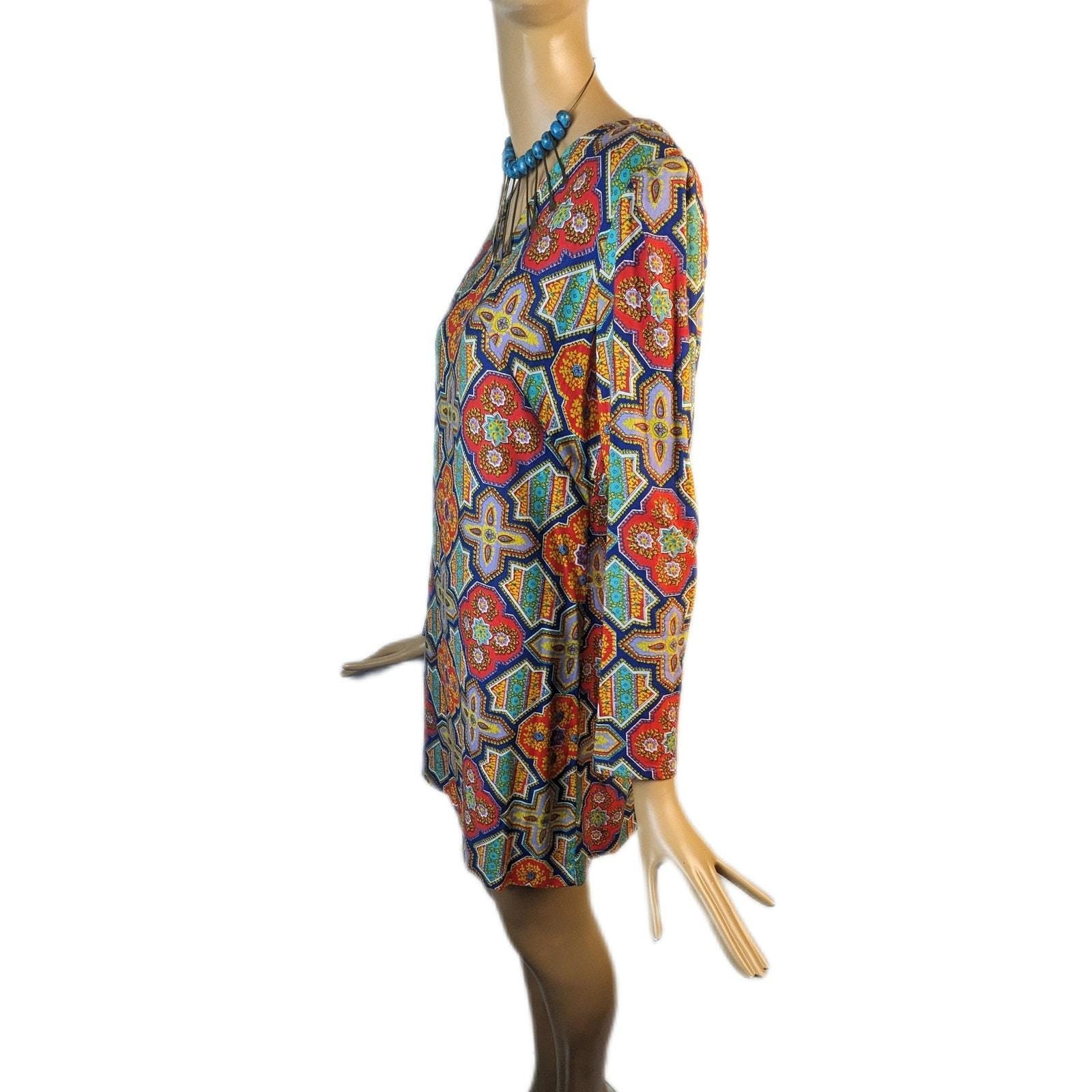 Vintage 60s Mod Psychedelic Babydoll Mini Dress L… - image 9