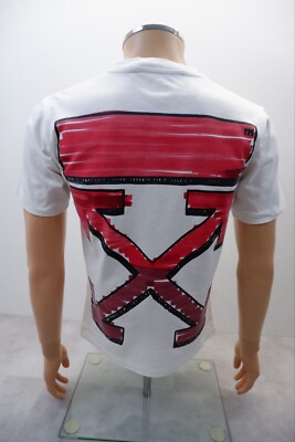Off White Virgil Abloh Mens T Shirt Top Size S White Logo Print Short  Sleeve UK
