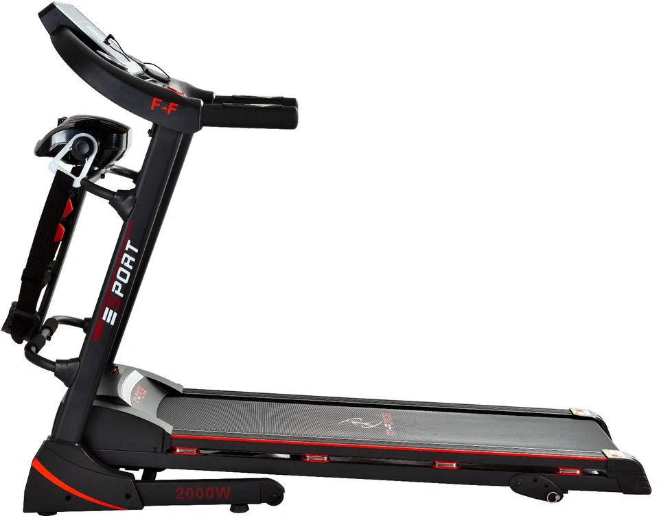 Cinta de correr plegable  2000W con masajeador, USB, dos altavoces   inclinación - Imagen 3 de 4