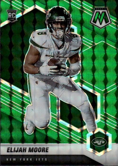 2021 Panini Mosaic Elijah Moore #316 Prizm Green New York Jets 8O