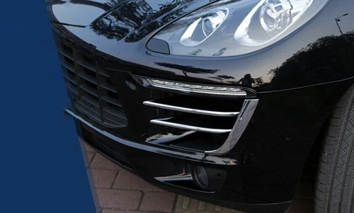 Front Fog Light Lamp Decor Strip Eyebrow cover Trim For Porsche Macan 2015-2018 - Picture 6 of 8