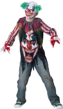 Big Top Terror Child Clown Costume Evil Scary Halloween Boys