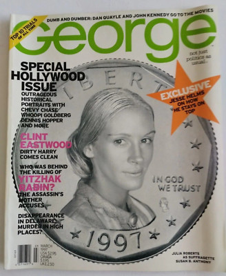 George Magazine JFK Jr. March 1997 Julia Roberts Susan B Anthony Clint Eastwood
