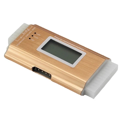 LCD PC Power Supply Tester for Desktop Computer Voltage Checking Aluminum Body