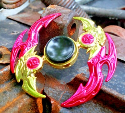 Magenta Gold Very Cool All Metal Fidget Spinner Toy Boys Girls Kids Adults ADHD